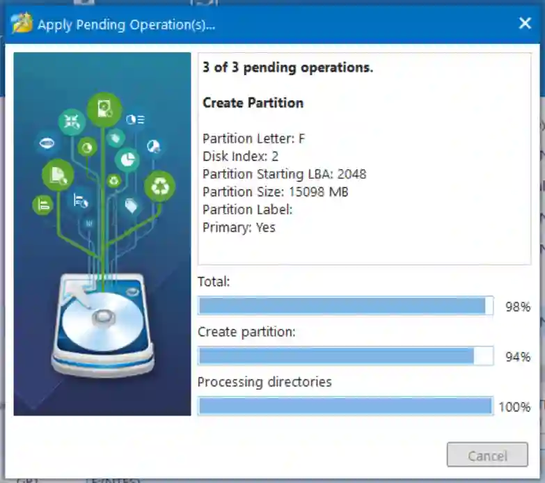 Fixing flash drive with multiple partition with third party tool